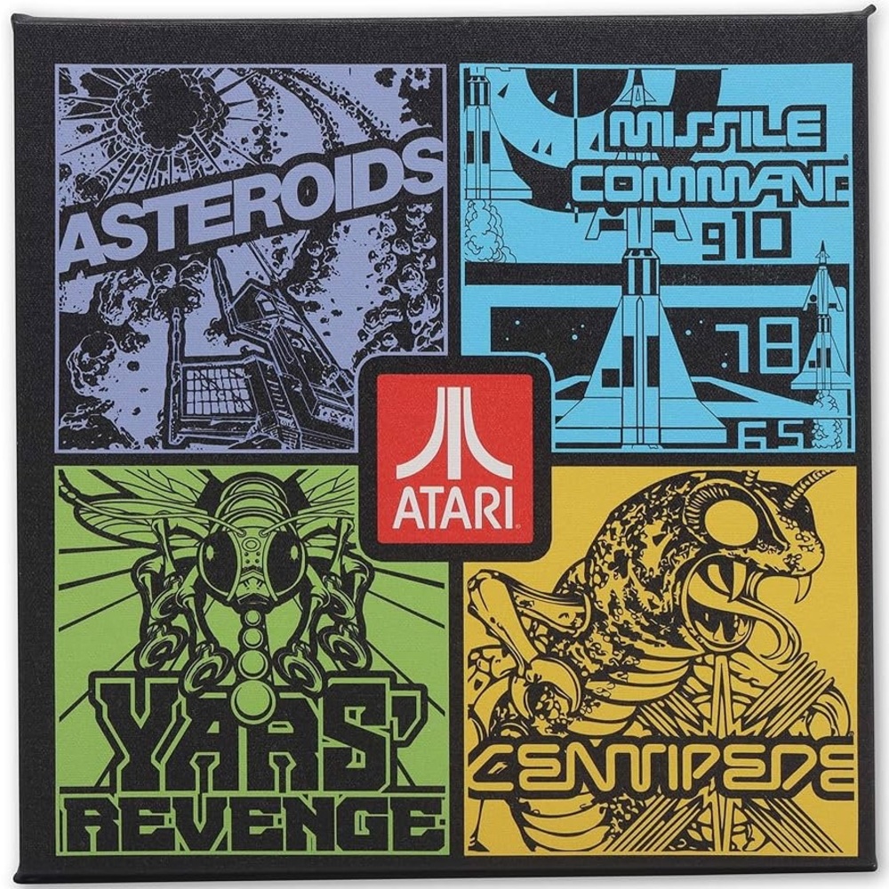 NWT Atari Gallery-Wrapped Canvas Wall Art of 4 Video Games